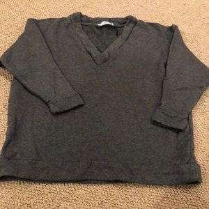 Zara grey v-neck sweatshirt size S